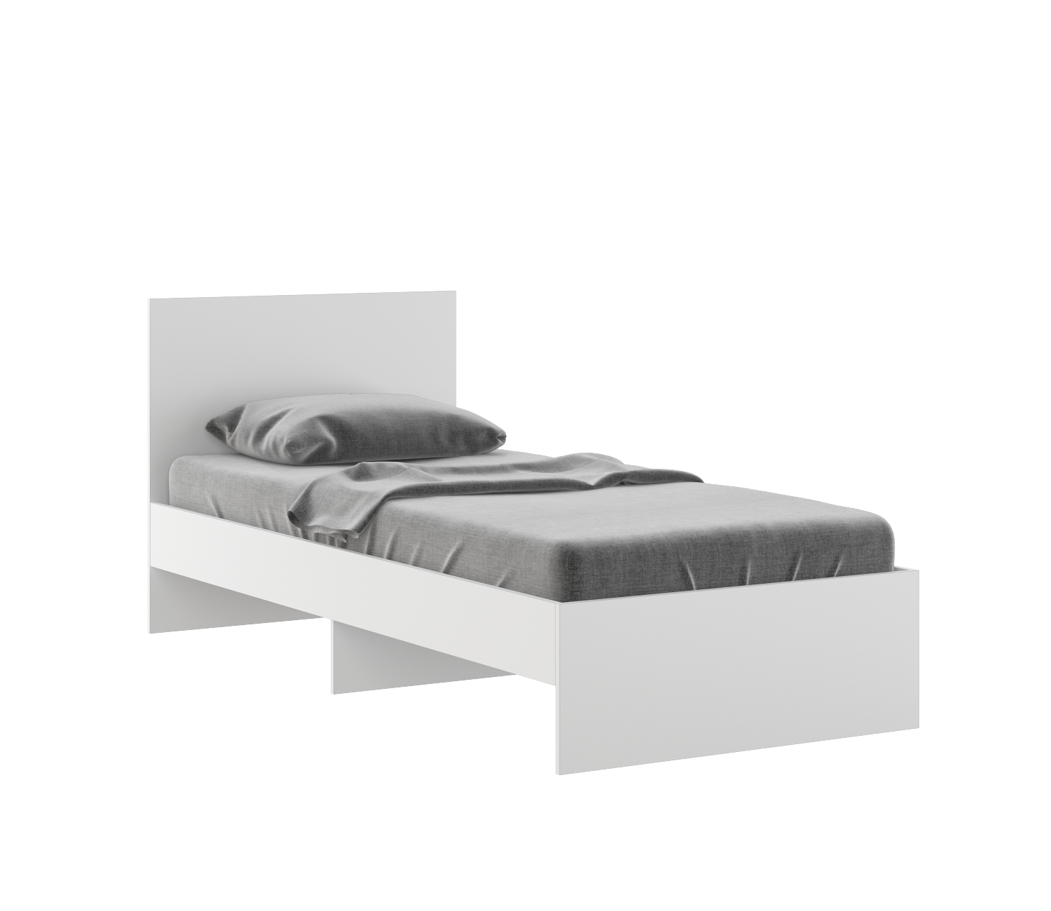 Осло (спальни) М11 Кровать 0,9 с настилами Лайт (Белый)