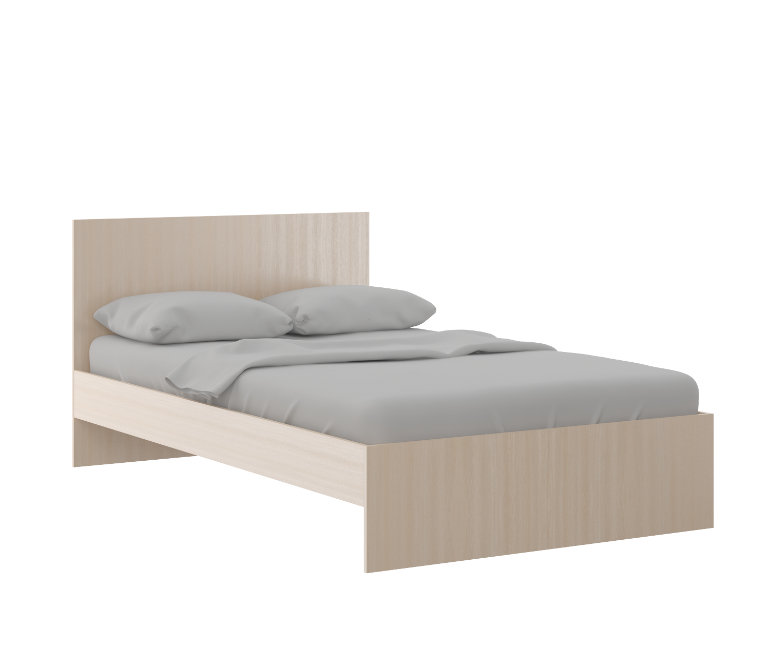 Осло (спальни) М12 Кровать 1,2 с настилами Лайт (Дуб млечный)