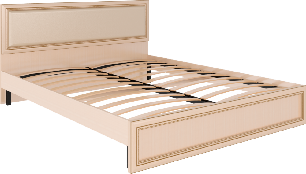 Беатрис (спальня) М10 Кровать с ортопедическим основанием и мягкой спинкой ДУБ МЛЕЧН.